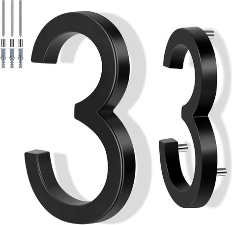 house numbers for metal gates|6 Inch Stainless Steel Floating House Number, Metal Modern .